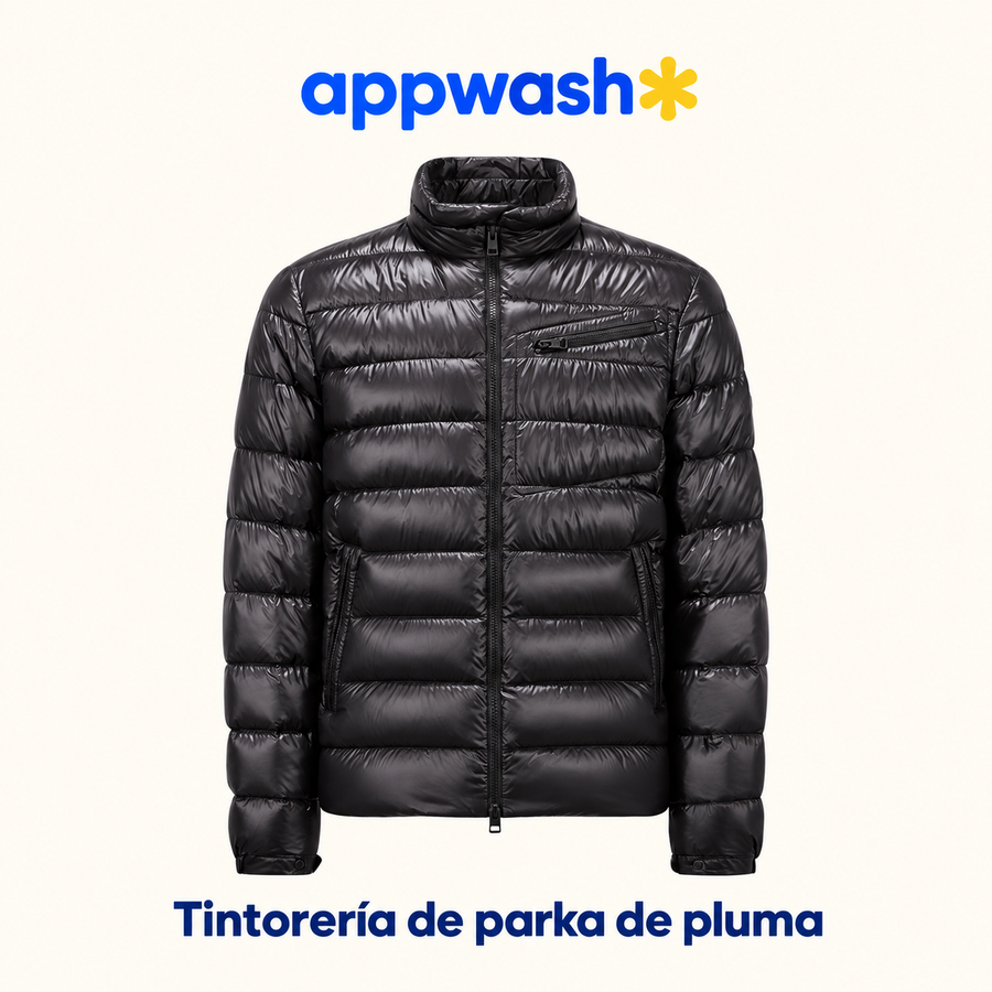 Appwash — Tintorería de parka de pluma