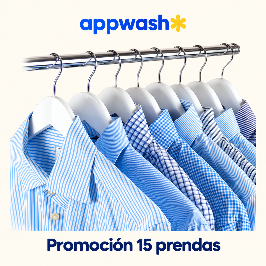 Appwash — Promoción 15 Prendas