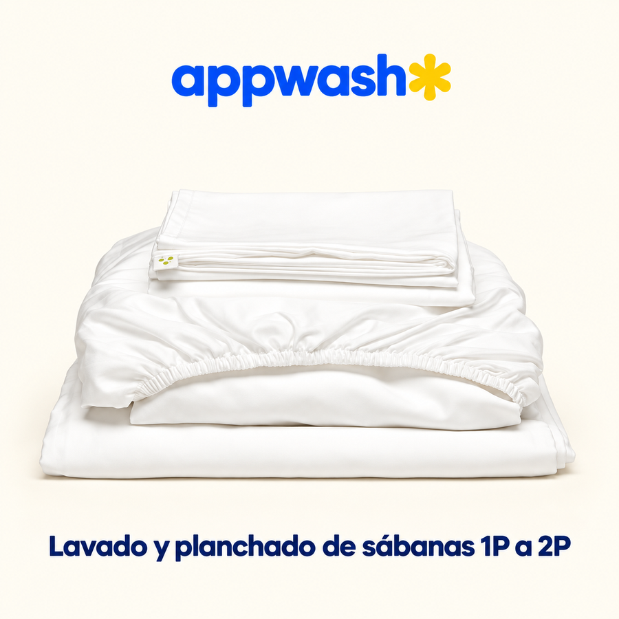 Appwash — Lavado y planchado de sábanas 1P a 2P