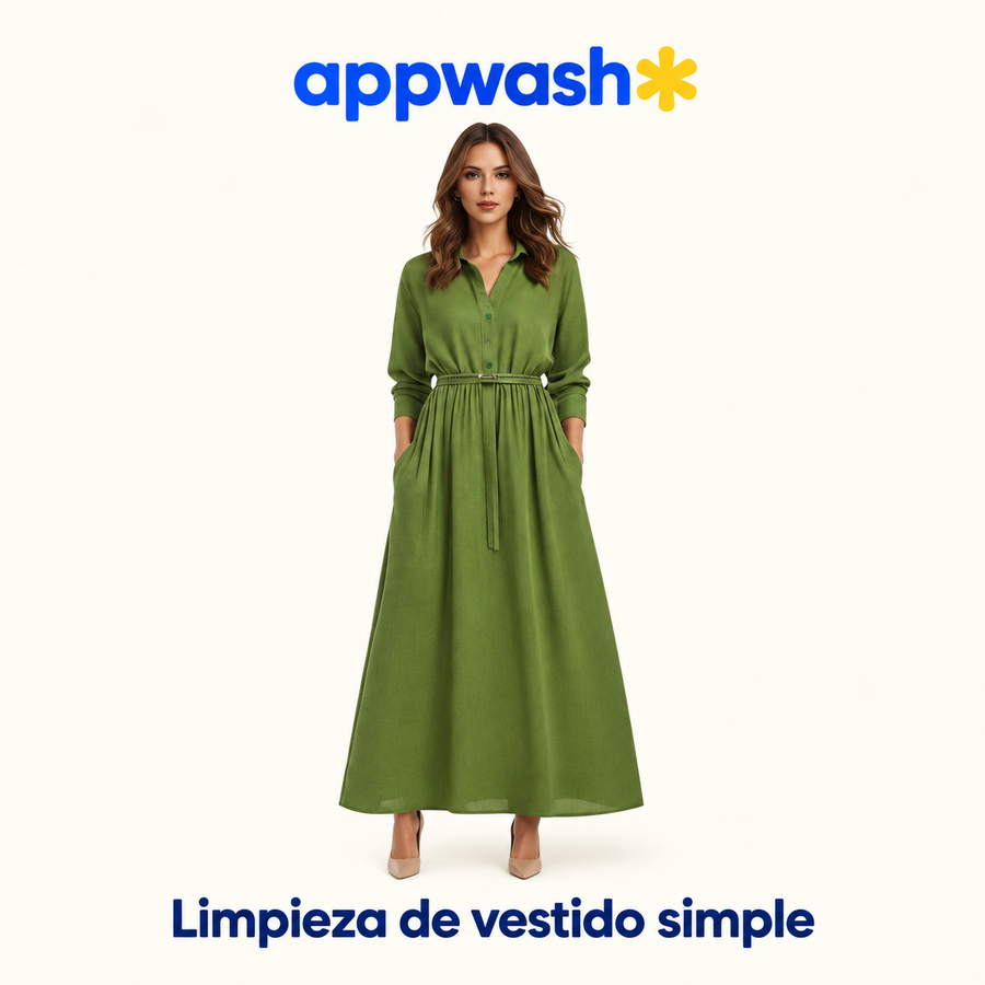 Appwash — Limpieza de vestido simple